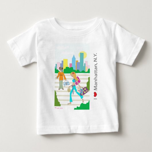 I Liebe (Herz) Manhattan, NY Baby T-shirt (Vorderseite)