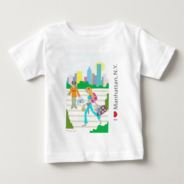 I Liebe (Herz) Manhattan, NY Baby T-shirt (Vorderseite)
