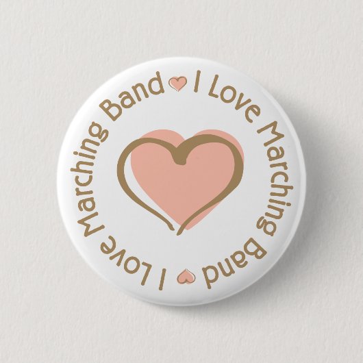 I Liebe-Herz-marschierendes Band - besonders Button (Vorderseite)