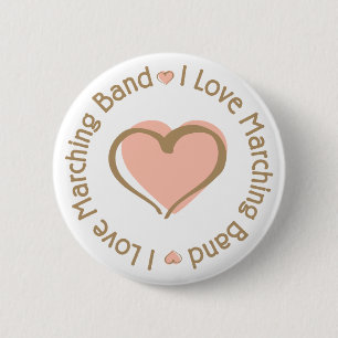 I Liebe-Herz-marschierendes Band - besonders Button
