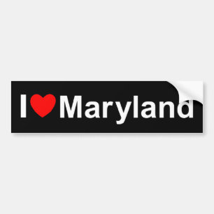 I Liebe (Herz) Maryland Autoaufkleber