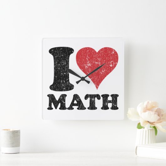 I Liebe (Herz) Mathematik Uhr (Zuhause)