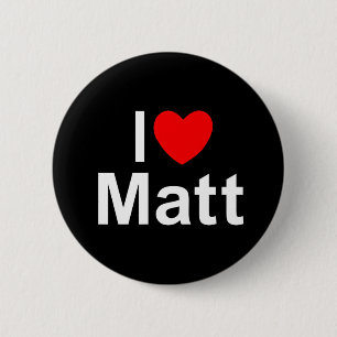 I Liebe (Herz) Matt Button
