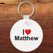 I Liebe (Herz) Matthew Schlüsselanhänger (Vorderseite)