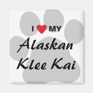 I Liebe (Herz) mein alaskisches Klee Kai Magnet