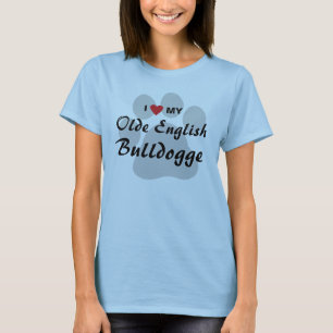 I Liebe (Herz) mein altes Englisch Bulldogge Shirt