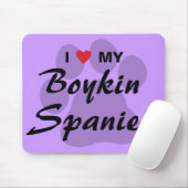 I Liebe (Herz) mein Boykin Spaniel Mousepad (Mit Mouse)
