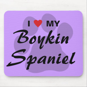 I Liebe (Herz) mein Boykin Spaniel Mousepad