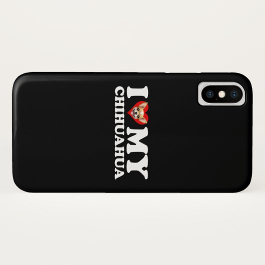I Liebe (Herz) Mein Chihuahua Case-Mate iPhone Hülle (Rückseite (Horizontal))