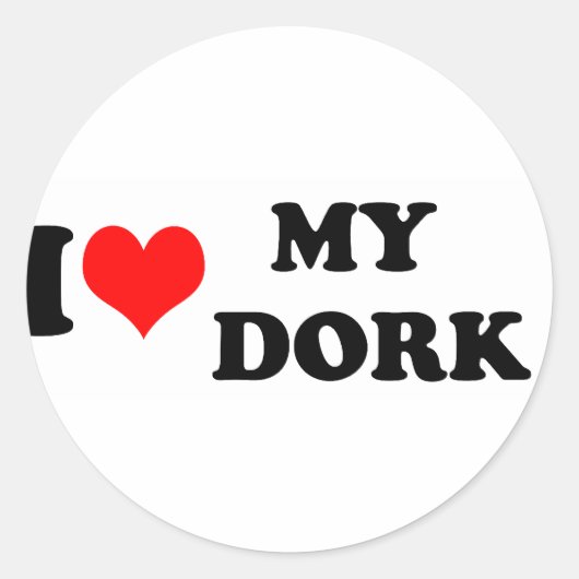 I LIEBE (HERZ) MEIN DEPP RUNDER AUFKLEBER (Vorderseite)