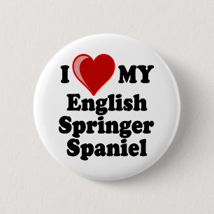 I Liebe (Herz) mein englischer Button
