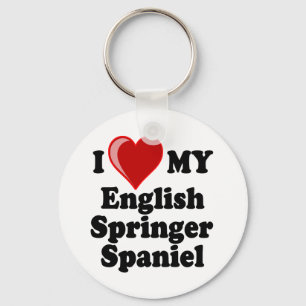 I Liebe (Herz) Mein englischer Springer Spanierhun Schlüsselanhänger