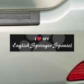 I Liebe (Herz) mein englischer SpringerSpaniel Autoaufkleber (Auf Auto)