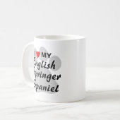 I Liebe (Herz) mein englischer SpringerSpaniel Kaffeetasse (Vorderseite Links)