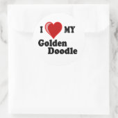 I Liebe (Herz) Mein Golden Doodle Dog Sticker (Tasche)