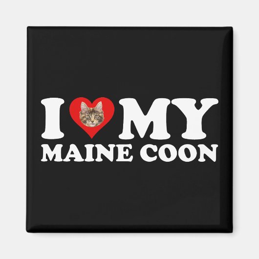 I Liebe (Herz) Mein Hauptcoon Magnet (Vorne)