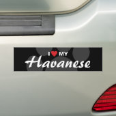 I Liebe (Herz) mein Havanese Autoaufkleber (Auf Auto)