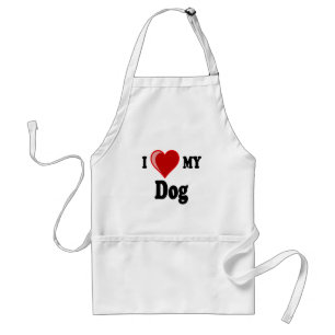 I Liebe (Herz) mein Hund Schürze