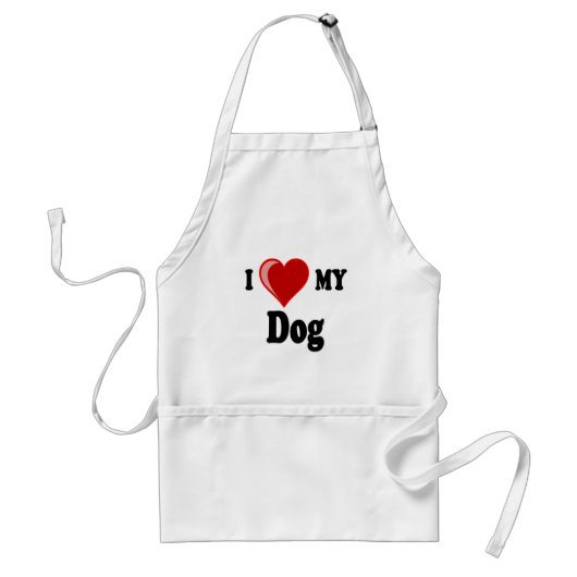 I Liebe (Herz) mein Hund Schürze (Vorne)