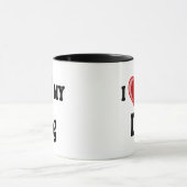 I Liebe (Herz) mein Hund Tasse (Zentrum)