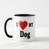 I Liebe (Herz) mein Hund Tasse (Links)