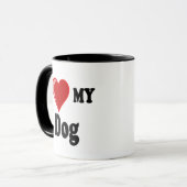 I Liebe (Herz) mein Hund Tasse (Vorderseite Links)