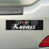 I Liebe (Herz) mein Kuvasz Autoaufkleber (Auf Auto)