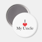 I Liebe (Herz) Mein Onkel Magnet (Vorderseite/Rückseite)