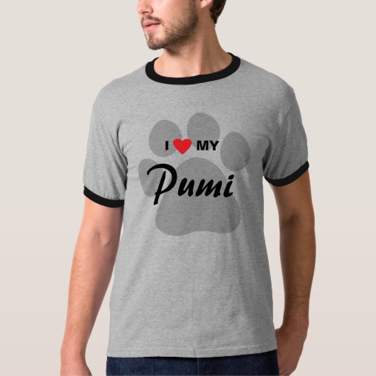 I Liebe (Herz) mein Pumi T-Shirt (Vorderseite)