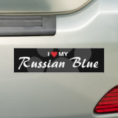 I Liebe (Herz) mein russisches Blau Autoaufkleber (Auf Auto)