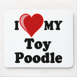 I Liebe (Herz) mein Spielzeug-Pudel-Hund Mousepad