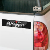 I Liebe (Herz) mein Whippet Autoaufkleber (Auf Lkw)