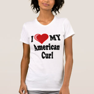 I Liebe (Herz) meine amerikanische Locken-Katze T-Shirt