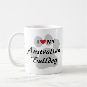 I Liebe (Herz) meine australische Bulldogge Kaffeetasse
