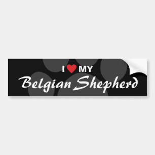 I Liebe (Herz) meine belgische Schäfer-Zucht Autoaufkleber