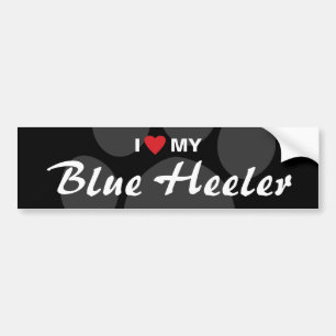 I Liebe (Herz) meine blaue Heeler Zucht Autoaufkleber