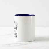 I Liebe (Herz) meine englische Bulldogge Pawprint Zweifarbige Tasse (Mittel)