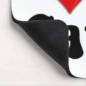 I Liebe (Herz) meine Katzen Mousepad (Ecke)