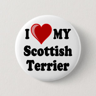 I Liebe (Herz) meine schottischen Button