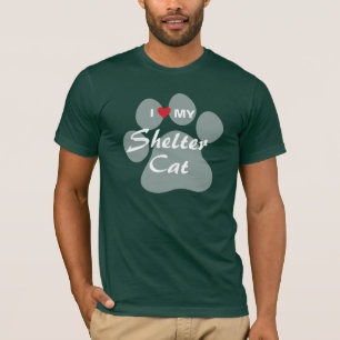 I Liebe (Herz) meine Schutz-Katze T-Shirt