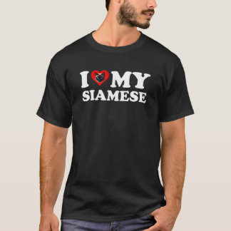 I Liebe (Herz) Meine Siamkatze Lover T-Shirt