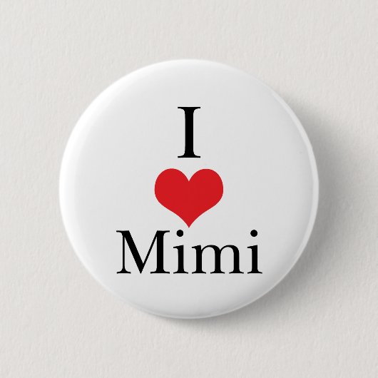 I Liebe (Herz) Mimi Button (Vorderseite)