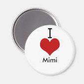 I Liebe (Herz) Mimi Magnet (Vorderseite/Rückseite)