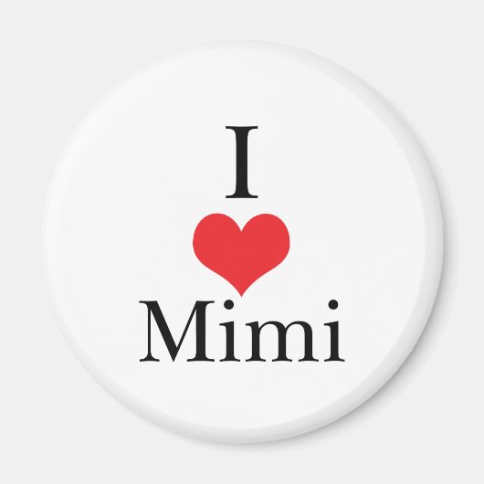 I Liebe (Herz) Mimi Magnet (Vorne)