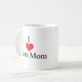 I Liebe (Herz) MomMom Kaffeetasse (Vorderseite Links)