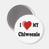I Liebe (Herz) My Chiweenie Dog Magnet (Vorderseite/Rückseite)