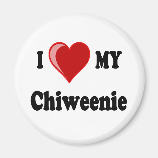 I Liebe (Herz) My Chiweenie Dog Magnet (Vorne)