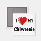 I Liebe (Herz) My Chiweenie Dog Magnet (Vorderseite/Rückseite)