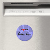 I Liebe (Herz) My Lowchen Pawprint Magnet (In Situ (Geschirrspüler))