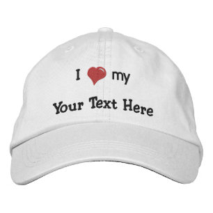 I Liebe (Herz) my - Make It Own - Customized Bestickte Kappe